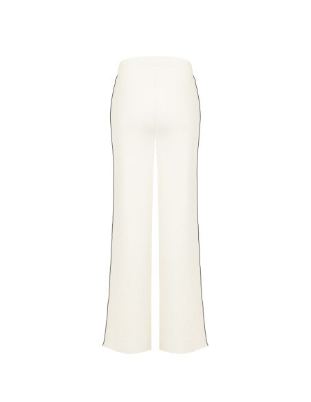 Pantalon large en maille avec bordures contrastantes Rinascimento