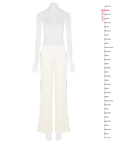 Pantalon large en maille avec bordures contrastantes Rinascimento