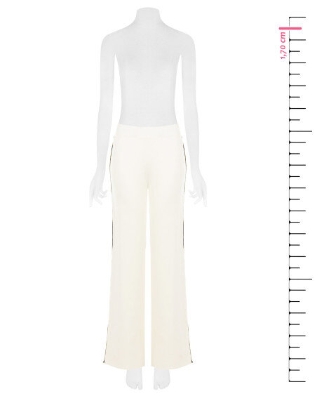 Pantalon large en maille avec bordures contrastantes Rinascimento