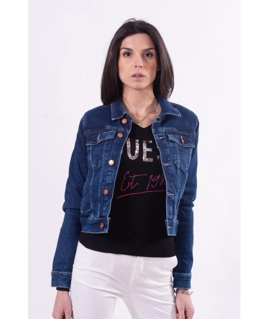 guess denim blazer