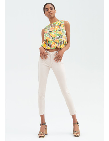Slim Jeans With Push Up Effect In Gabardine Fracomina
