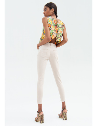 Jeans Slim Effetto Push Up In Gabardine Fracomina