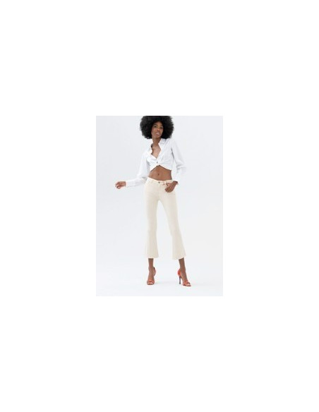 Jeans Bella Flare Cropped Stretch Colorato Fracomina