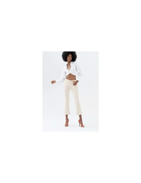 Jeans Bella Flare Cropped Stretch Colorato Fracomina