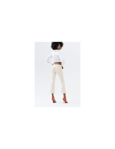 Jeans Bella Flare Cropped Stretch Colorato Fracomina