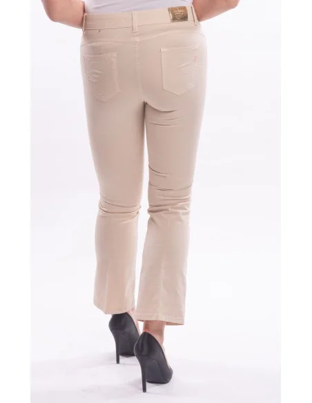 Bella Flare Cropped Stretch Colored Jeans Fracomina