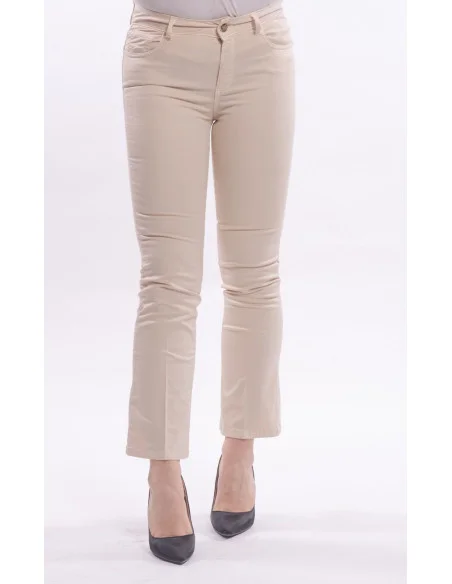 Bella Flare Cropped Stretch Colored Jeans Fracomina
