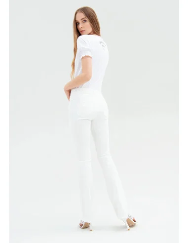 Pantalone Slim Bootcut Effetto Push Up In Gabardine Fracomina