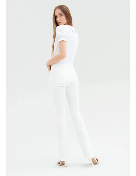 Slim Bootcut Trousers Push Up Effect In Gabardine Fracomina