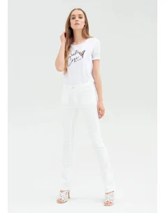 Pantalone Slim Bootcut Effetto Push Up In Gabardine Fracomina