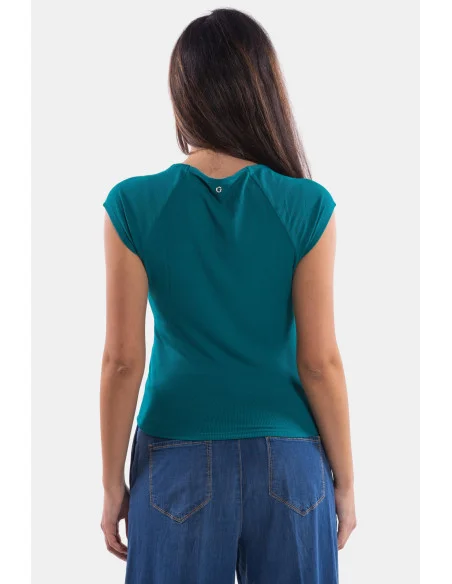 Ribbed Sweater With Square Neck Guess