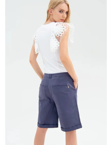 Bermuda Wide In Gabardine Fracomina