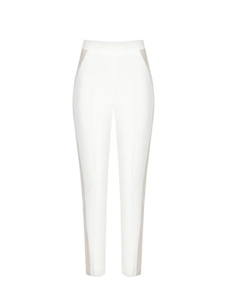 Straight pants with contrasting band Rinascimento