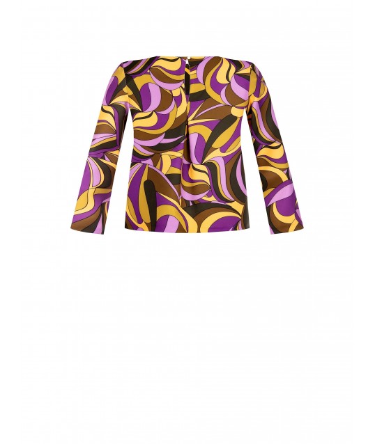 Graphic Print Blouse With 3/4 Sleeves Rinascimento