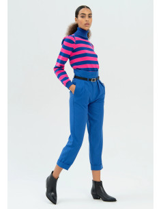 Pantalon taille haute Fracomina Regular en tissu technique