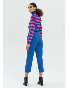 Pantalon taille haute Fracomina Regular en tissu technique 2