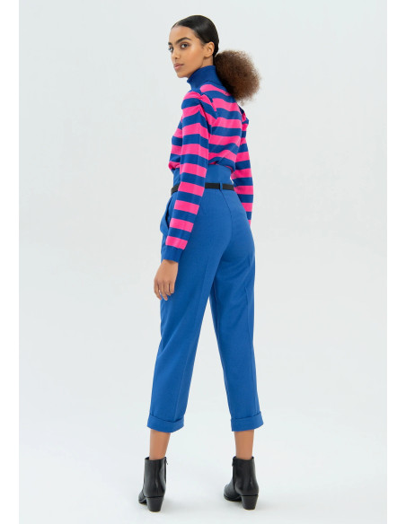Pantalon taille haute Fracomina Regular en tissu technique