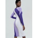 Fracomina Multicolored Knitted Slim Midi Dress