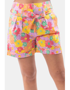 Pantaloncino Regular In Fantasia Floreale Fracomina