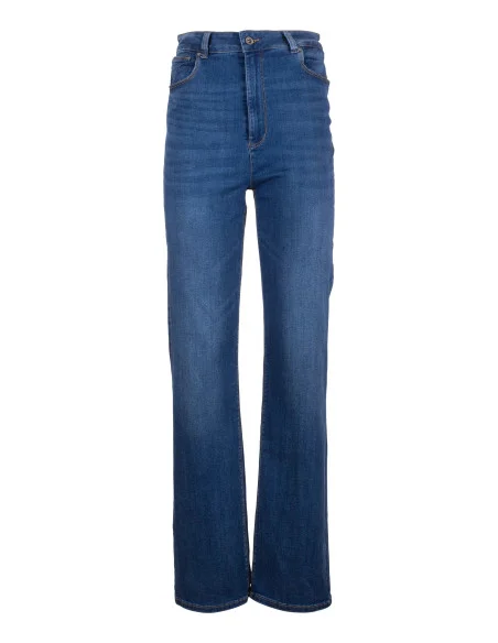 Jeans Regular Effetto Push Up In Denim Con Lavaggio Medio Fracomina