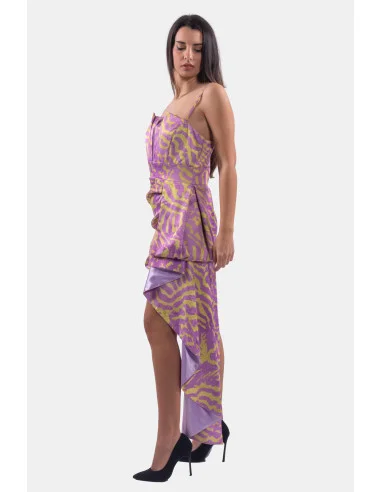 Fracomina Slim Fit In Animalier Patterned Dress