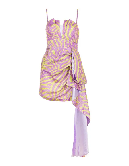 Fracomina Slim Fit In Animalier Patterned Dress