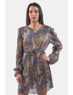 Robe en fil laminé floral Lokita