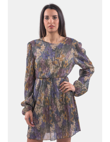 Lokita Floral Laminated Thread Dress