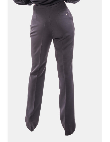 Fracomina Wide Palazzo Trousers In Technical Fabric