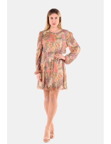 Lokita Floral Laminated Thread Dress