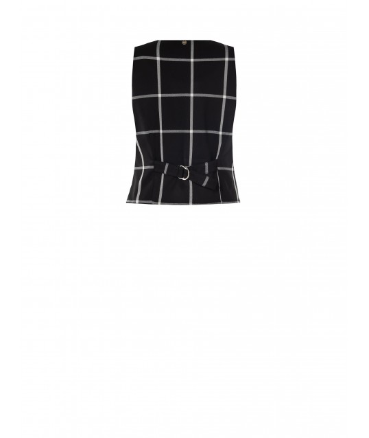 3-Button Checked Waistcoat Rinascimento