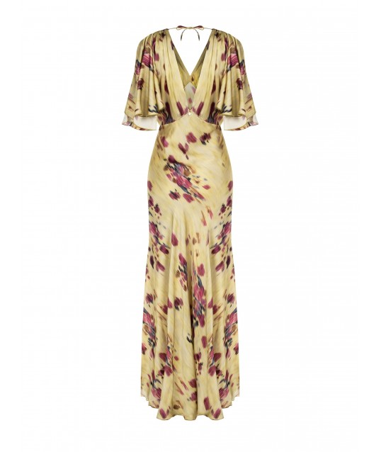 Long Dress With Floral Pattern Rinascimento