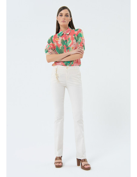Fracomina One-Tone Bootcut Trousers