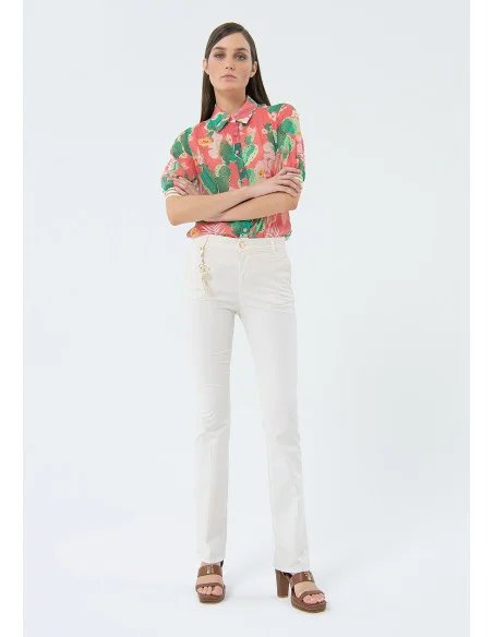 Fracomina One-Tone Bootcut Trousers
