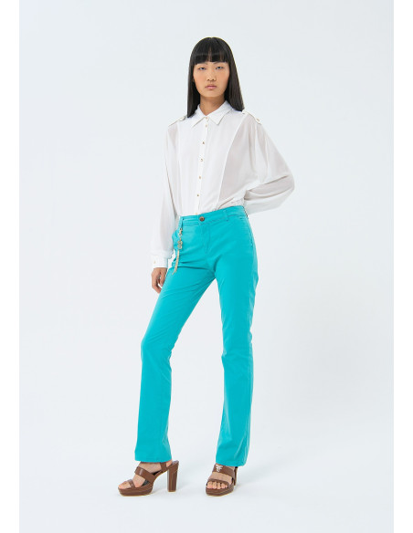 Pantaloni Bootcut Tinta Unita Fracomina