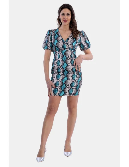 Fracomina Animal Patterned Mini Regular Dress