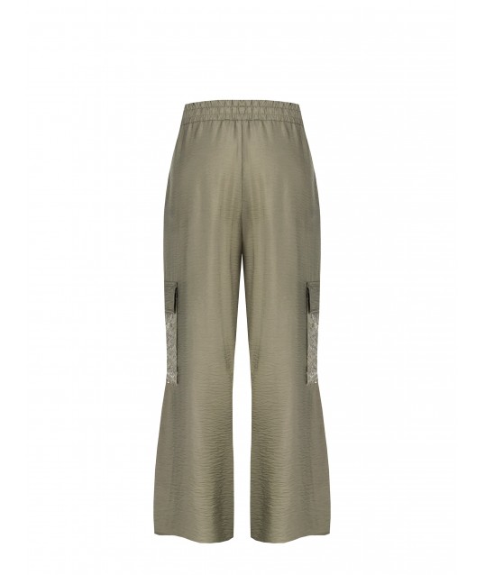 Pantalon cargo avec poches gaufrées et pailletées Rinascimento