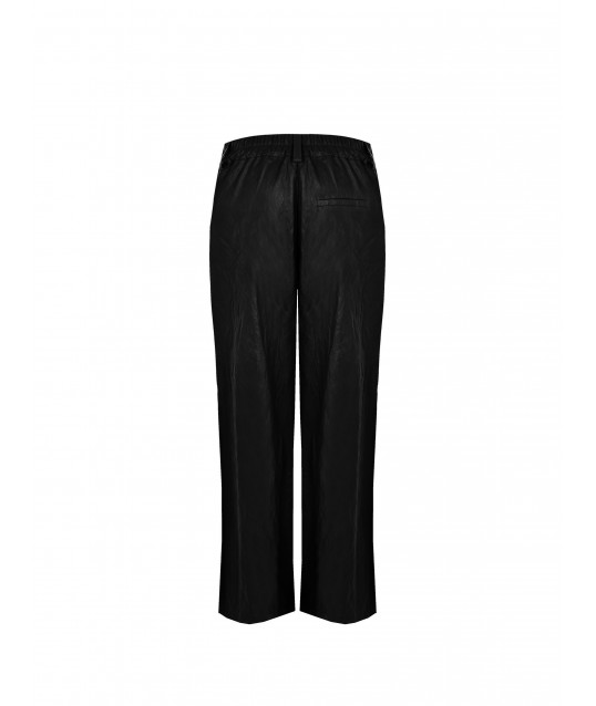 Palazzo Trousers In Wrinkled Simil leather Rinascimento