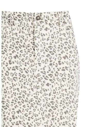 Denim Longuette With Spotted Pattern Rinascimento