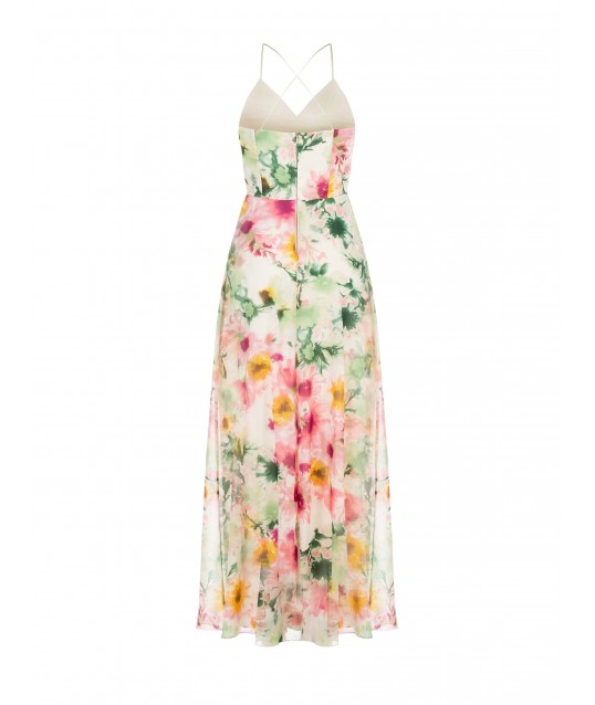 Long Dress With Floral And Lurex Pattern Rinascimento