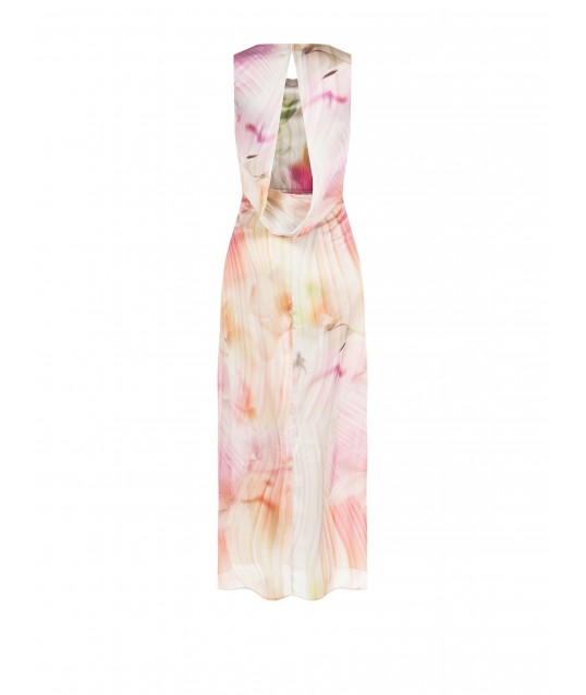 Long Dress With Floral Print Rinascimento