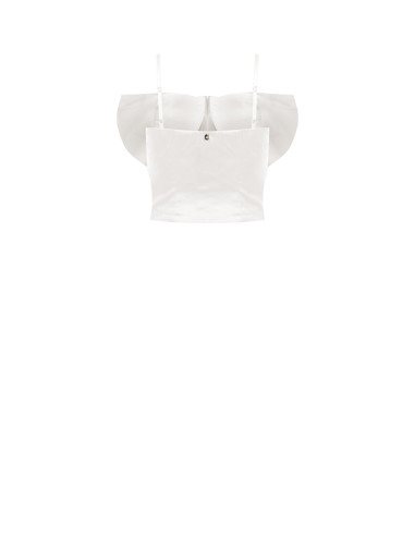 Top Crop Bustier Con Maxi Fiocco Rinascimento