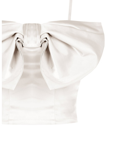 Crop Bustier Top With Maxi Bow Rinascimento