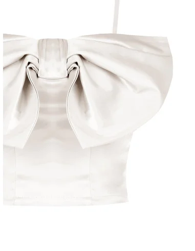 Crop Bustier Top With Maxi Bow Rinascimento