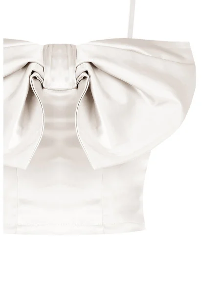 Crop Bustier Top With Maxi Bow Rinascimento