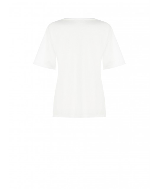 Regular Cotton T-Shirt With Rinascimento Print