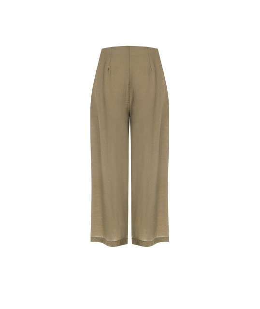 Pantaloni Culotte In Viscosa Stropicciata Rinascimento