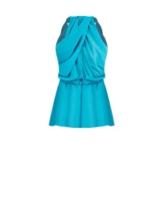 Top en géorgette avec broche fleurie Rinascimento 2