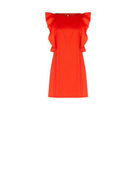 Short A-line Parachute Fabric Dress With Ruffles Rinascimento - Ves...