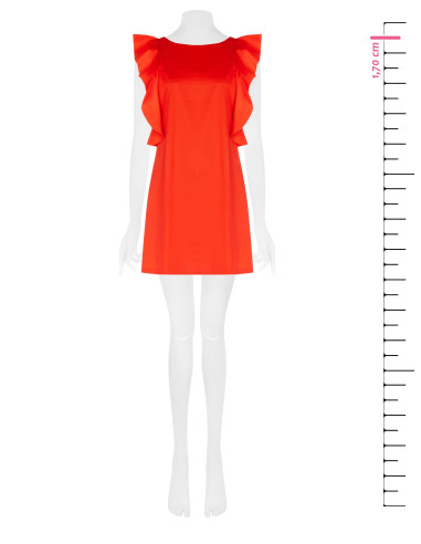 Short A-line Parachute Fabric Dress With Ruffles Rinascimento - Ves...